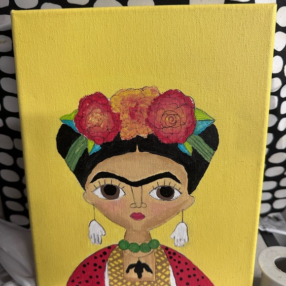 Colorful Frida Kahlo Canvas Art